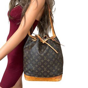 Authentic Louis Vuitton Shoulder Bag Noe Monogram Used LV Handbag Vintage